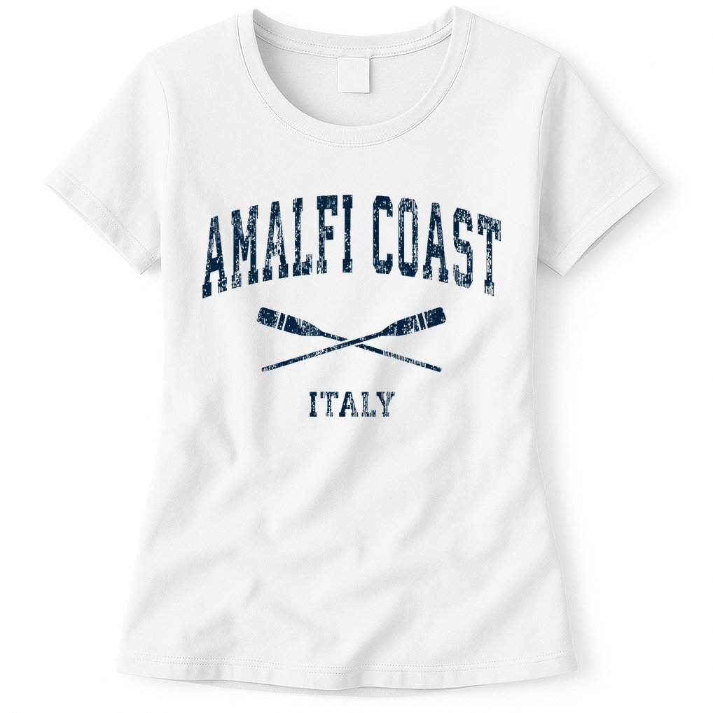 Amalfi Coast Italy Vintage Nautical Paddles Sports Oars Womens T-Shirt