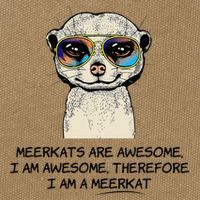 Awesome Cartoon I am a Meerkat for Meerkat Lovers Cotton Canvas Backpack