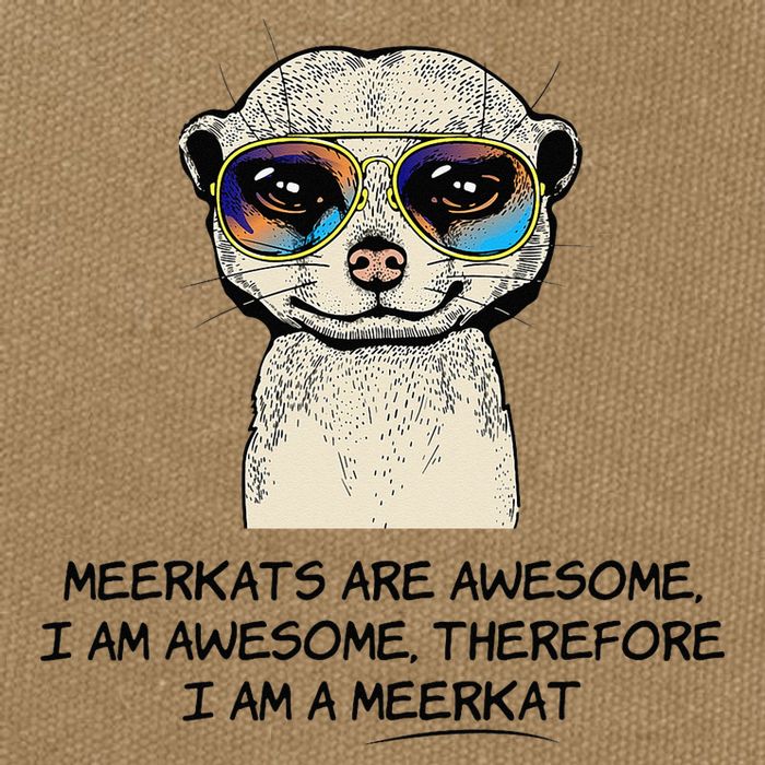 Awesome Cartoon I am a Meerkat for Meerkat Lovers Cotton Canvas Backpack