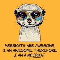 Awesome Cartoon I am a Meerkat for Meerkat Lovers Pom Pom 12in Knit Beanie