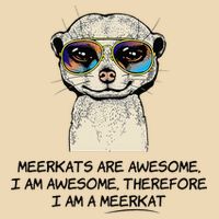 Awesome Cartoon I am a Meerkat for Meerkat Lovers Drawstring Bag