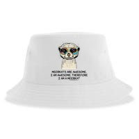 Awesome Cartoon I am a Meerkat for Meerkat Lovers Sustainable Bucket Hat
