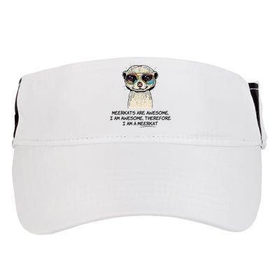Awesome Cartoon I am a Meerkat for Meerkat Lovers Adult Drive Performance Visor