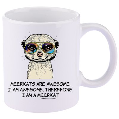 Awesome Cartoon I am a Meerkat for Meerkat Lovers 11oz C Handle Ceramic Mug