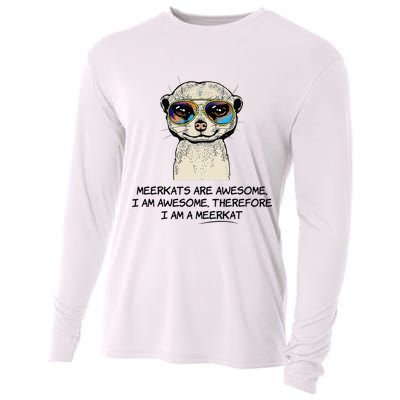 Awesome Cartoon I am a Meerkat for Meerkat Lovers Cooling Performance Long Sleeve Crew