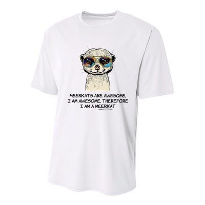 Awesome Cartoon I am a Meerkat for Meerkat Lovers Youth Performance Sprint T-Shirt