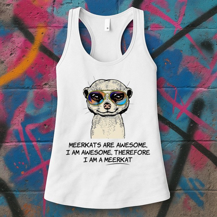 Awesome Cartoon I am a Meerkat for Meerkat Lovers Womens Tank Top