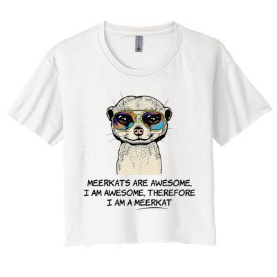 Awesome Cartoon I am a Meerkat for Meerkat Lovers Crop Top