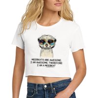 Awesome Cartoon I am a Meerkat for Meerkat Lovers Crop Top
