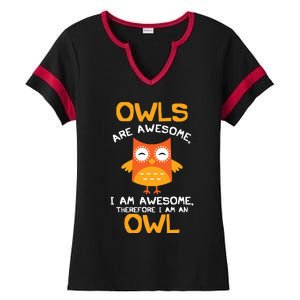 Awesome Cartoon I Am An Owl Shirts For Owl Lovers Ladies Halftime Notch Neck Tee