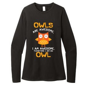 Awesome Cartoon I Am An Owl Shirts For Owl Lovers Womens CVC Long Sleeve Shirt