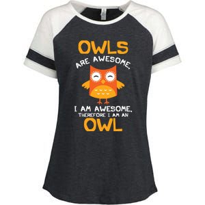 Awesome Cartoon I Am An Owl Shirts For Owl Lovers Enza Ladies Jersey Colorblock Tee