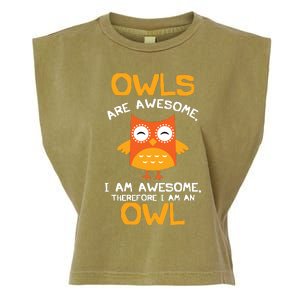 Awesome Cartoon I Am An Owl Shirts For Owl Lovers Garment-Dyed Women's Muscle Tee