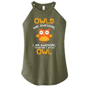 Awesome Cartoon I Am An Owl Shirts For Owl Lovers Women's Perfect Tri Rocker Tank