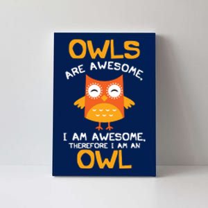 Awesome Cartoon I Am An Owl Shirts For Owl Lovers Canvas