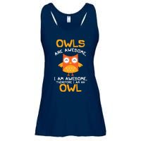 Awesome Cartoon I Am An Owl Shirts For Owl Lovers Ladies Essential Flowy Tank