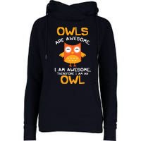 Awesome Cartoon I Am An Owl Shirts For Owl Lovers Womens Funnel Neck Pullover Hood