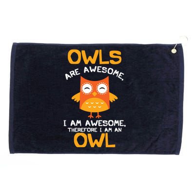 Awesome Cartoon I Am An Owl Shirts For Owl Lovers Grommeted Golf Towel