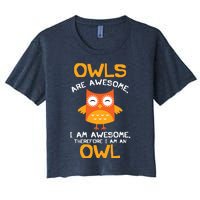 Awesome Cartoon I Am An Owl Shirts For Owl Lovers Women's Crop Top Tee