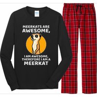 Awesome Cartoon I Am A Meerkat For Meerkat Lovers Long Sleeve Pajama Set