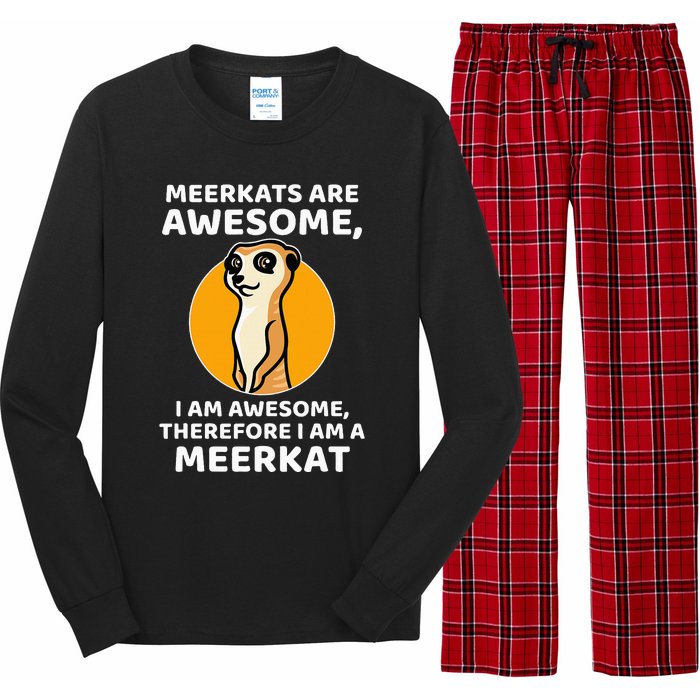 Awesome Cartoon I Am A Meerkat For Meerkat Lovers Long Sleeve Pajama Set