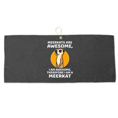 Awesome Cartoon I Am A Meerkat For Meerkat Lovers Large Microfiber Waffle Golf Towel
