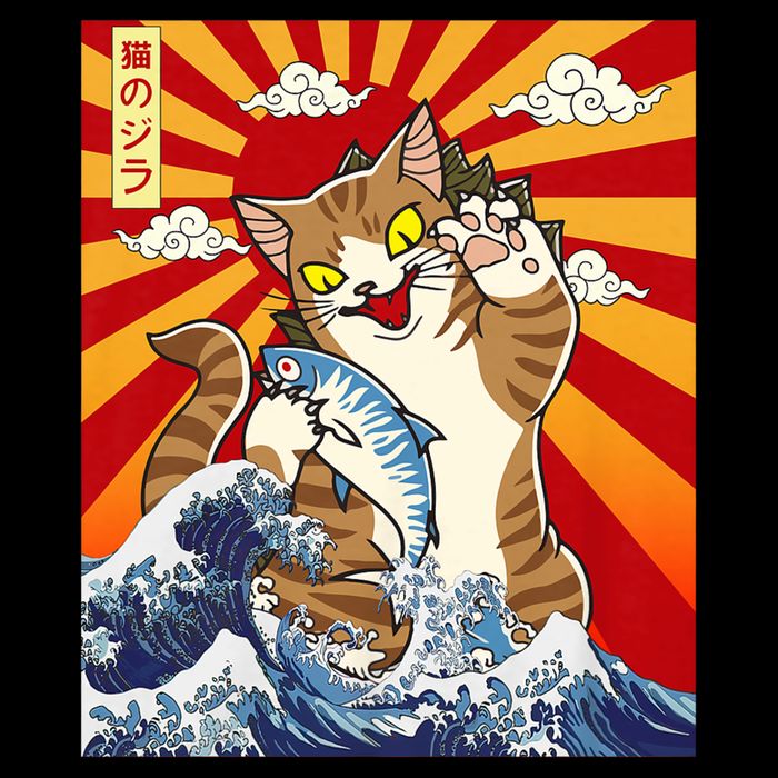 Anime Catzilla Japanese Art Cat Gifts Vintage Bag