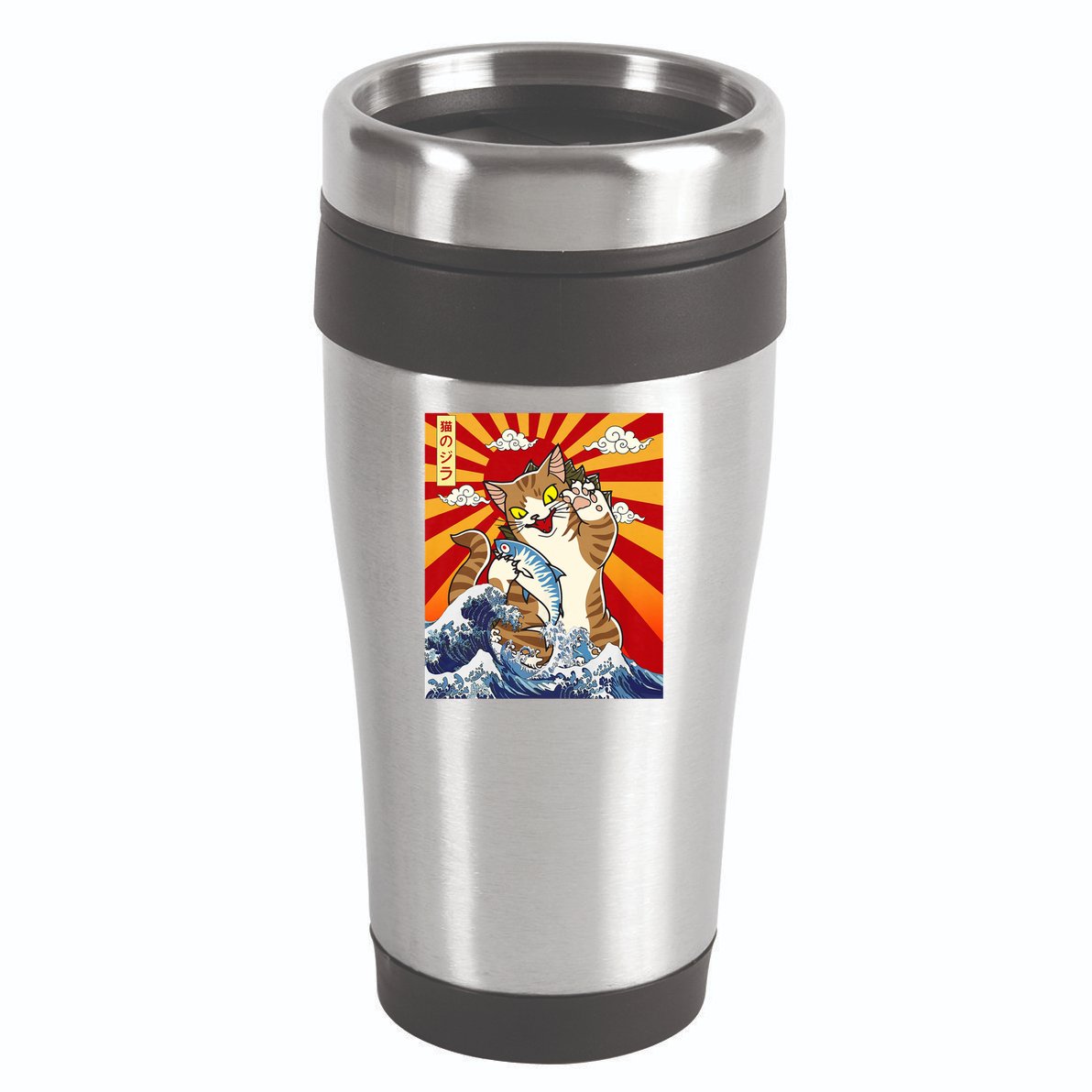 Anime Catzilla Japanese Art Cat Gifts Vintage 16oz Travel Tumbler