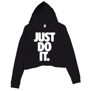 Awesome Cool Just Do It Crop Fleece Hoodie