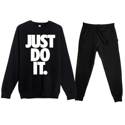 Awesome Cool Just Do It Premium Crewneck Sweatsuit Set