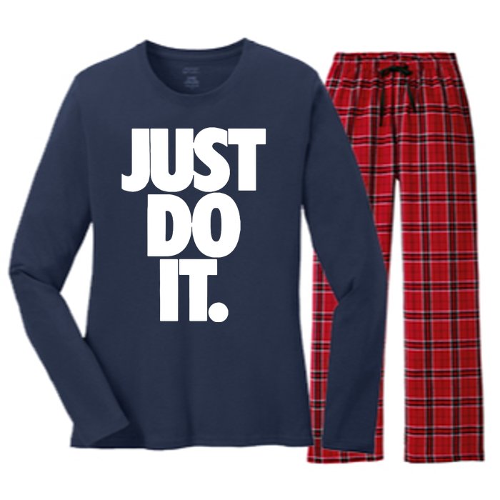 Awesome Cool Just Do It Women's Long Sleeve Flannel Pajama Set 