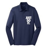 Awesome Cool Just Do It Silk Touch Performance Long Sleeve Polo