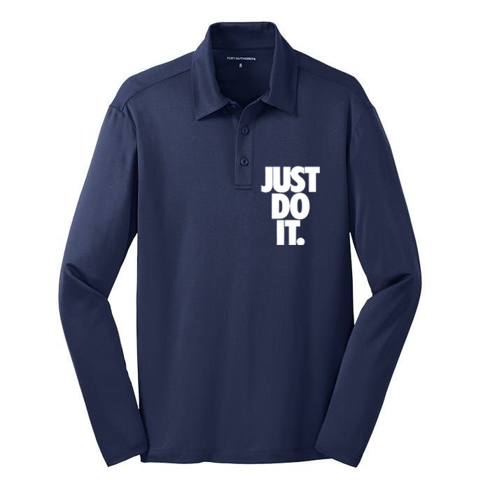 Awesome Cool Just Do It Silk Touch Performance Long Sleeve Polo