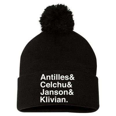 Antilles Celchu Janson Klivian Pom Pom 12in Knit Beanie