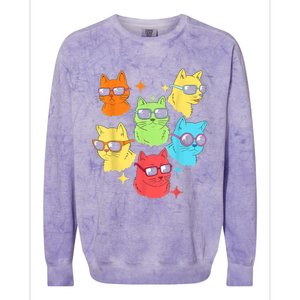 Awesome Cat Kitty Lovers Funny Gift Colorblast Crewneck Sweatshirt