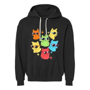 Awesome Cat Kitty Lovers Funny Gift Garment-Dyed Fleece Hoodie