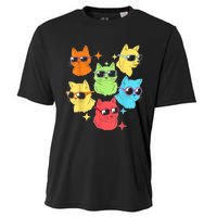 Awesome Cat Kitty Lovers Funny Gift Cooling Performance Crew T-Shirt