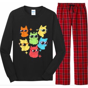 Awesome Cat Kitty Lovers Funny Gift Long Sleeve Pajama Set