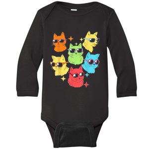 Awesome Cat Kitty Lovers Funny Gift Baby Long Sleeve Bodysuit