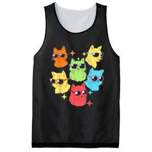 Awesome Cat Kitty Lovers Funny Gift Mesh Reversible Basketball Jersey Tank