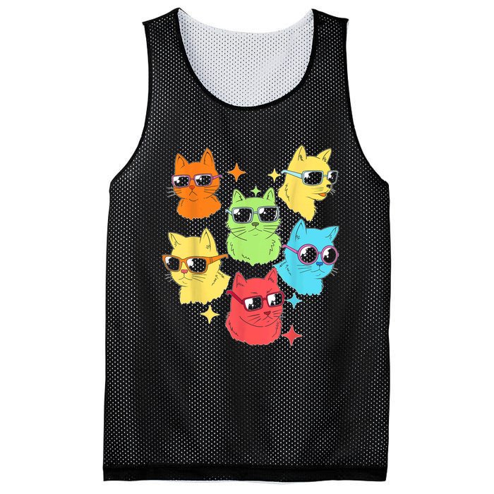 Awesome Cat Kitty Lovers Funny Gift Mesh Reversible Basketball Jersey Tank