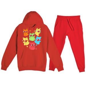 Awesome Cat Kitty Lovers Funny Gift Premium Hooded Sweatsuit Set