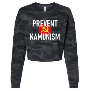 Anti Communist Kamala Harris Prevent Kamunism Cropped Pullover Crew