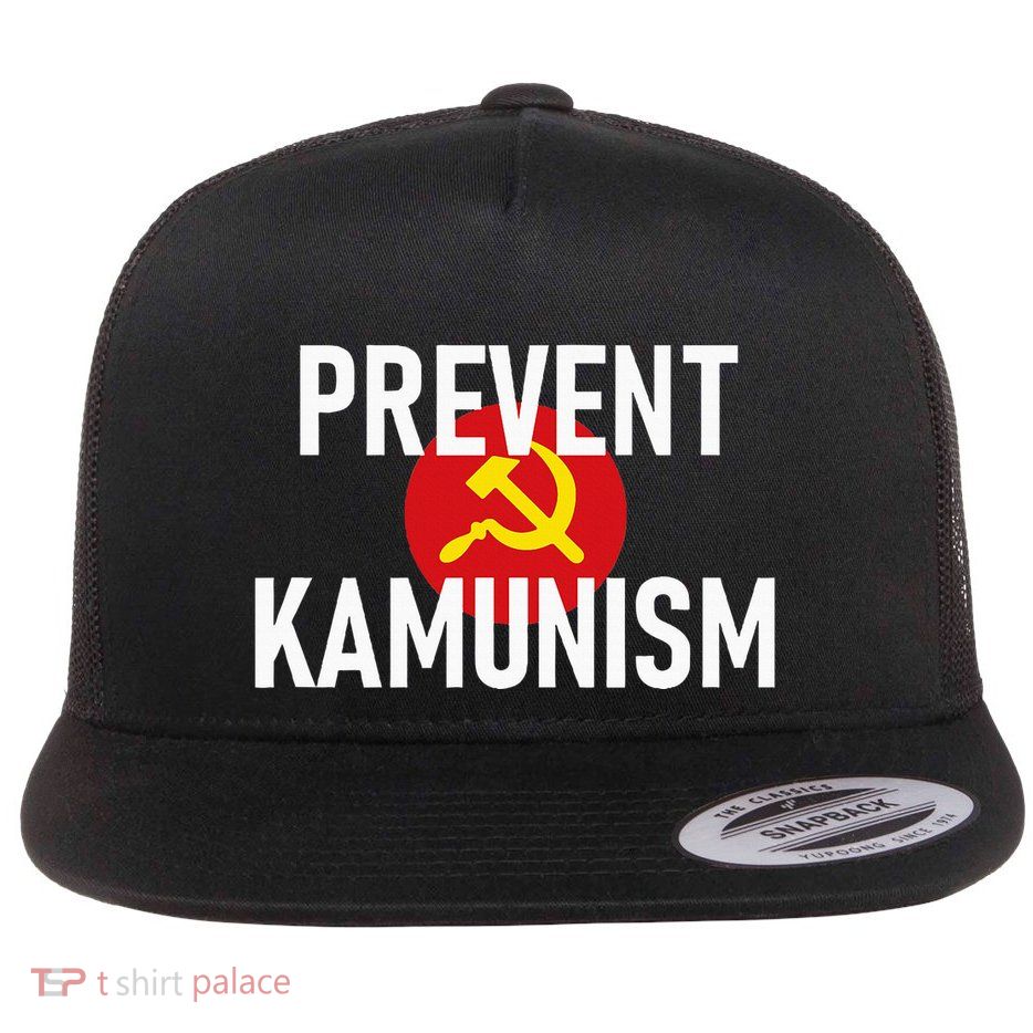 Anti Communist Kamala Harris Prevent Kamunism Flat Bill Trucker Hat