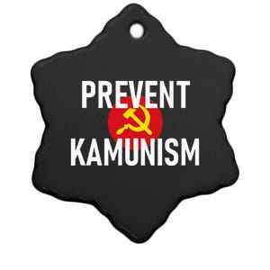 Anti Communist Kamala Harris Prevent Kamunism Ceramic Star Ornament