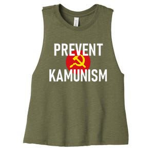 Anti Communist Kamala Harris Prevent Kamunism Women's Racerback Cropped Tank