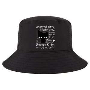 Angry Cat Kitten Lover Funny Attitude Fur Pet Owner Cool Comfort Performance Bucket Hat