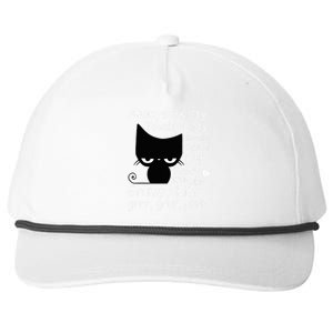 Angry Cat Kitten Lover Funny Attitude Fur Pet Owner Snapback Five-Panel Rope Hat