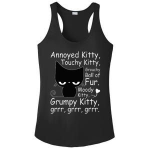 Angry Cat Kitten Lover Funny Attitude Fur Pet Owner Ladies PosiCharge Competitor Racerback Tank