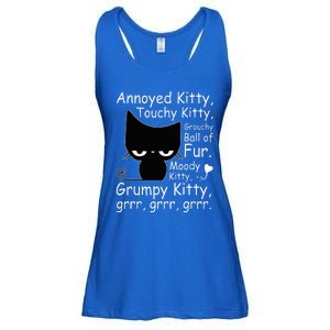 Angry Cat Kitten Lover Funny Attitude Fur Pet Owner Ladies Essential Flowy Tank